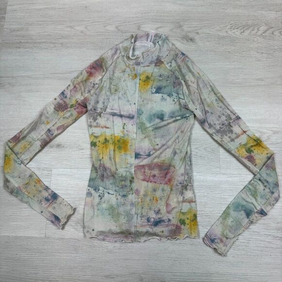 Free People High Jump Long Sleeve Womens XS Printed Paint Splatter - Picture 5 of 7